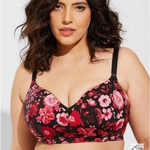 Torrid Wire Free Push Up Floral Bra